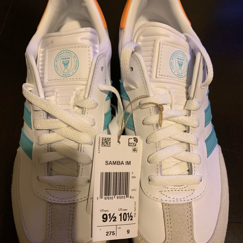 Adidas Samba IM White with Blue Accents